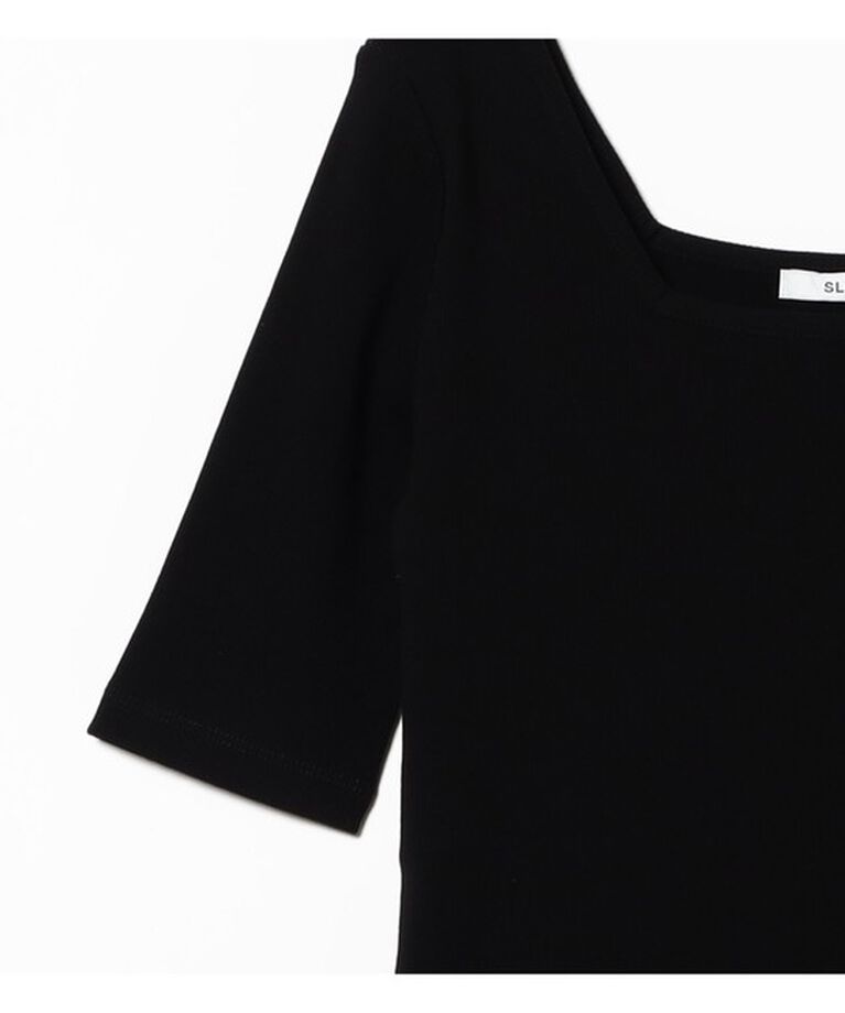 Demi-Luxe BEAMS 「【別注】スタイリスト佐藤佳菜子 × SLOANE / スクエアネック リブTシャツ」|Tシャツ・カットソー|
