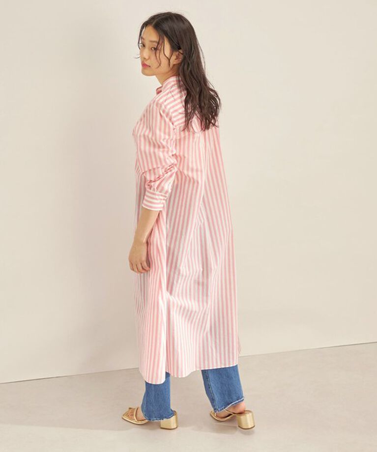 SHIPS for women「〈手洗い可能〉MANTECO カラー ストライプ ワンピース」|ワンピース|