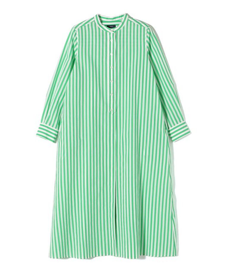 SHIPS for women「〈手洗い可能〉MANTECO カラー ストライプ ワンピース」|ワンピース|