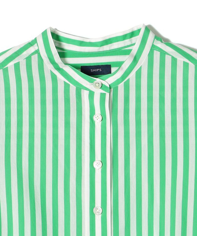 SHIPS for women「〈手洗い可能〉MANTECO カラー ストライプ ワンピース」|ワンピース|