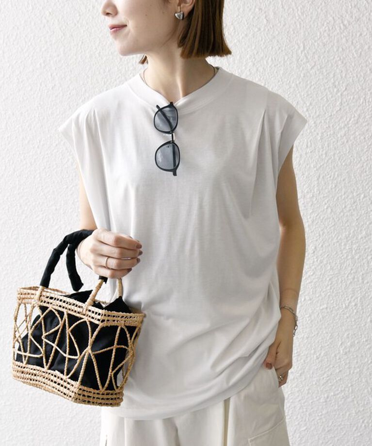 SHIPS any「SHIPS any:〈洗濯機可能〉ショルダータック フレンチ ルーズ TEE」|Tシャツ・カットソー|
