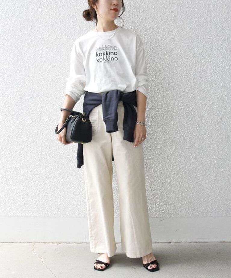 SHIPS any「【SHIPS any別注】monmimi:〈洗濯機可能〉ロゴ プリント ロンTEE 24FW」|Tシャツ・カットソー|