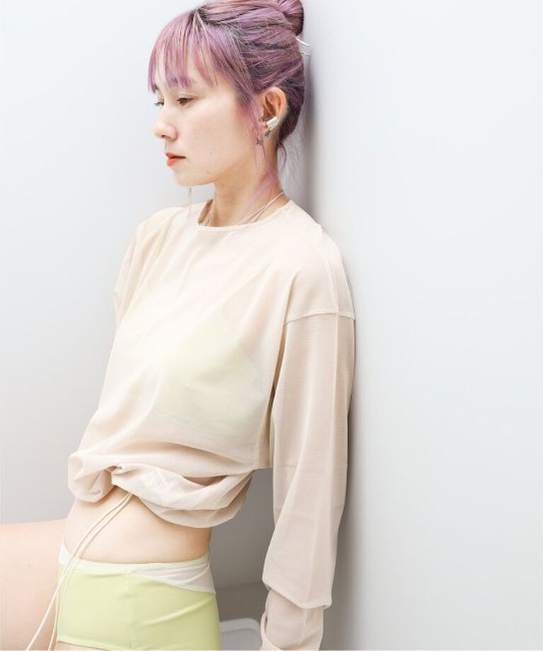 EMILYWEEK「【AI MITOMA×EMILY WEEK】メッシュトリムショーツ」|インナー|