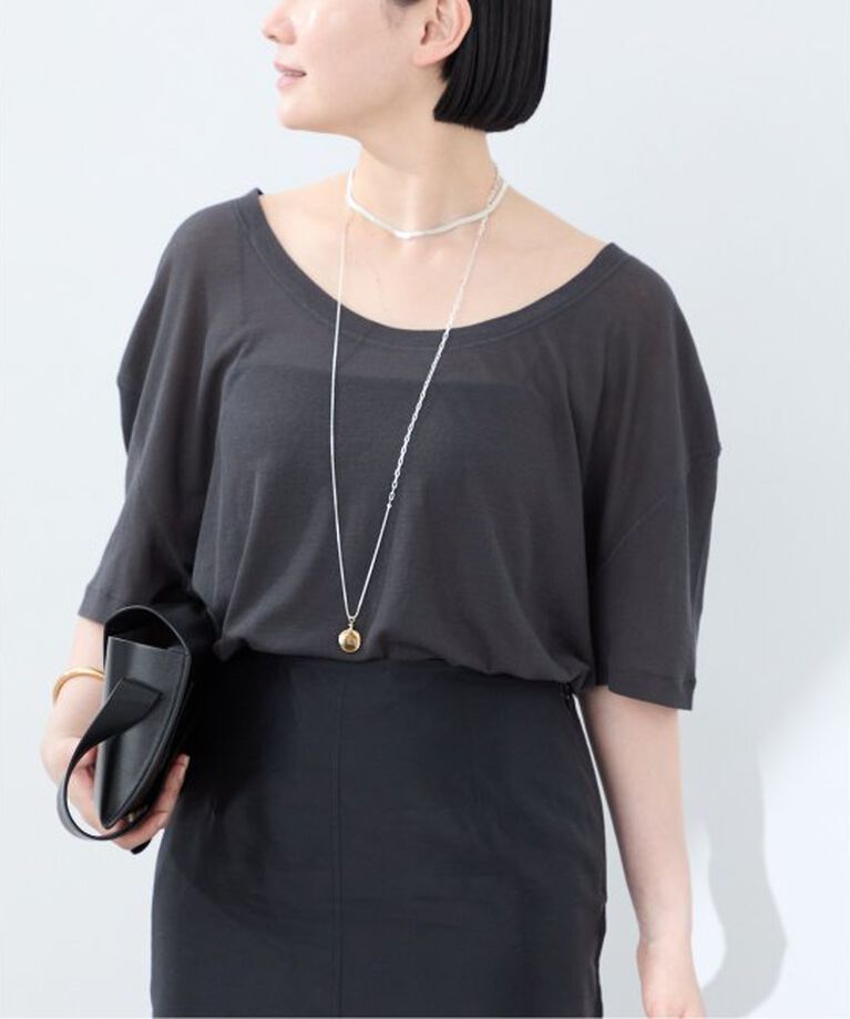 VERMEIL par iena「TANC TOKYO タンクトウキョウ  LOOSE SHORTSLEEVE TEE TC25A-054」|Tシャツ・カットソー|グレー