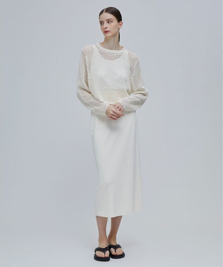 BEIGE,「【Precious 6月号掲載】GASPARD / メッシュニット」|ニット・セーター|