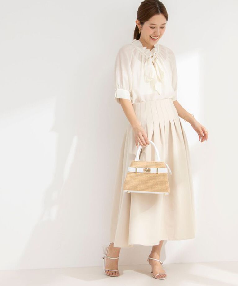 NOLLEY'S sophi「【AULENTTI/ オーレンティ】 ひねりラフィア風ミニトートバッグ」|かごバッグ|