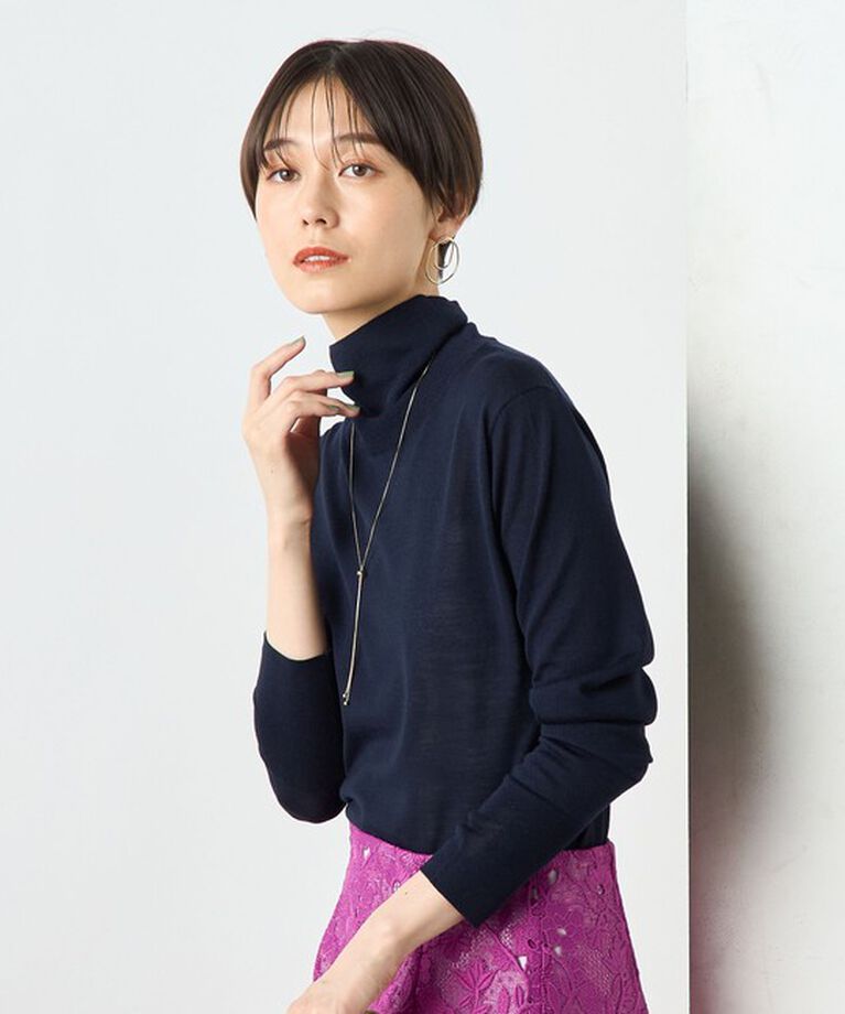 NOLLEY'S「《手洗い可能》エタニティハイネックプルオーバーニット」|ニット・セーター|