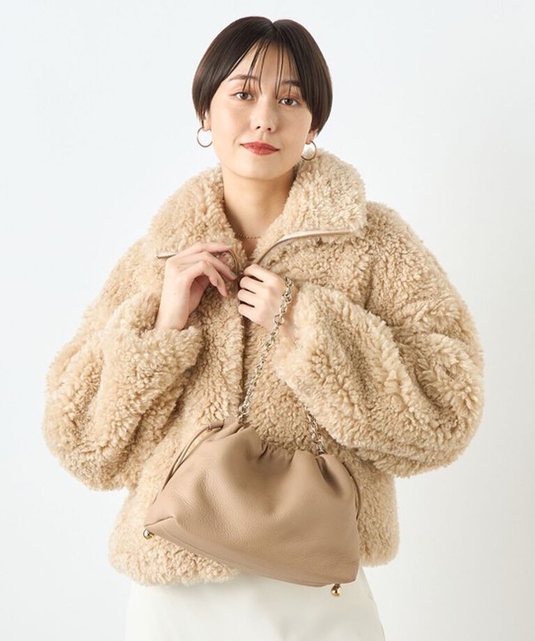 NOLLEY'S sophi「フェイクシープファーショートブルゾン」|ブルゾン・スタジャン|