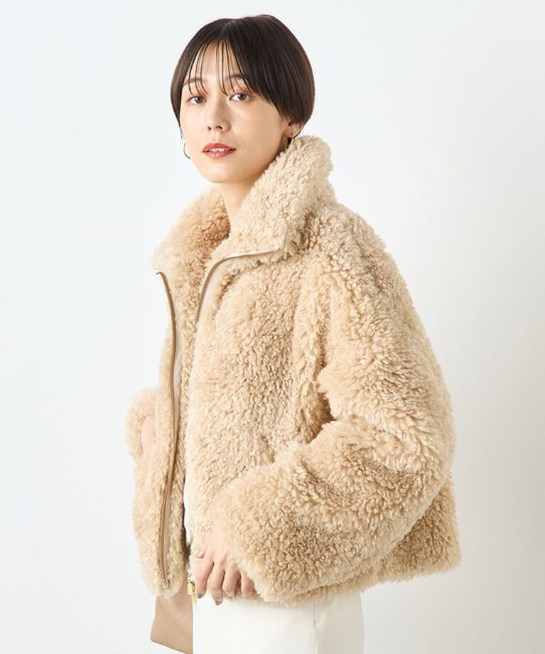 NOLLEY'S sophi「フェイクシープファーショートブルゾン」|ブルゾン・スタジャン|