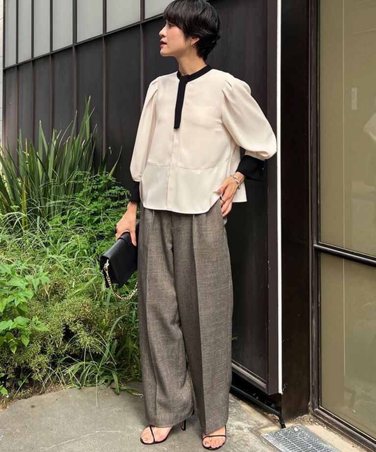 NOLLEY'S sophi「ウォッシャブルシャークツータックワイドパンツ」|その他|