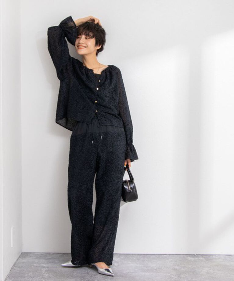 NOLLEY'S「カットジャガードワイドパンツ」|その他|