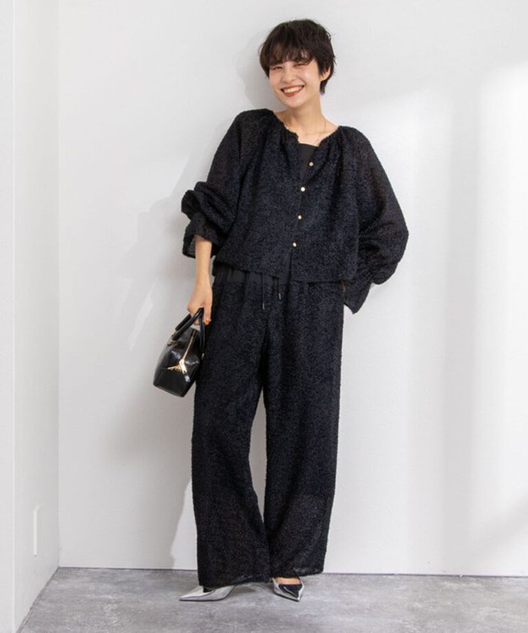 NOLLEY'S「カットジャガードワイドパンツ」|その他|