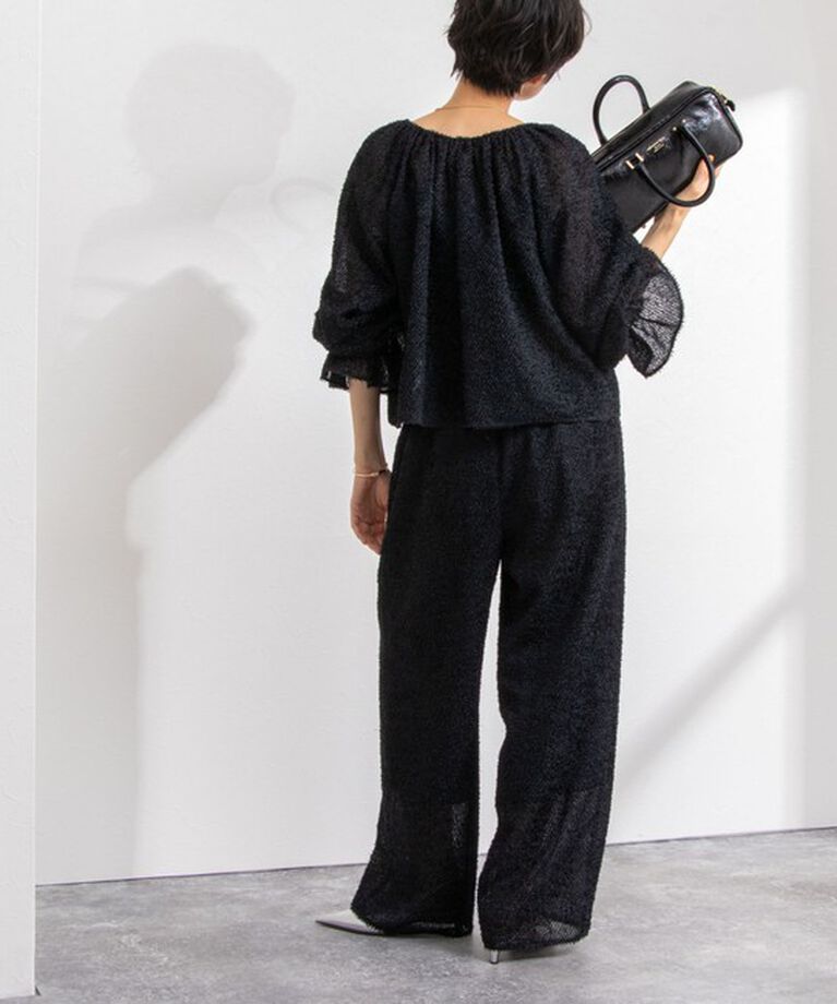 NOLLEY'S「カットジャガードワイドパンツ」|その他|