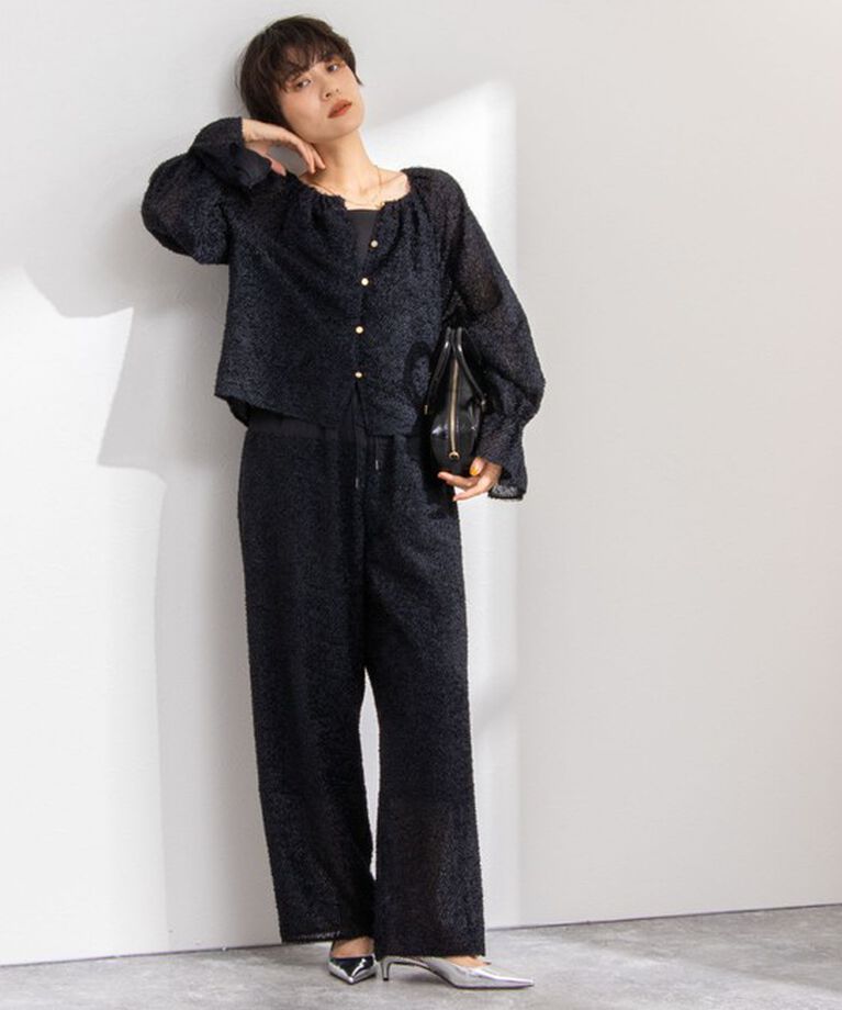 NOLLEY'S「カットジャガードワイドパンツ」|その他|