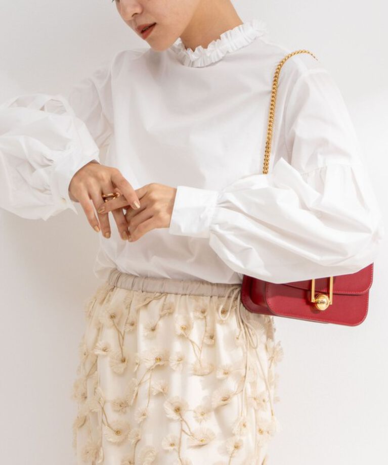 NOLLEY'S「【MARILYN MOON/マリリーンムーン】tuck frill sleeve blouse」|シャツ・ブラウス|オフホワイト