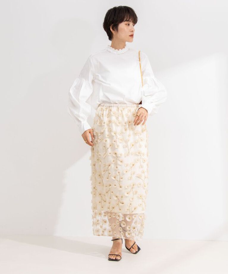 NOLLEY'S「【MARILYN MOON/マリリーンムーン】tuck frill sleeve blouse」|シャツ・ブラウス|