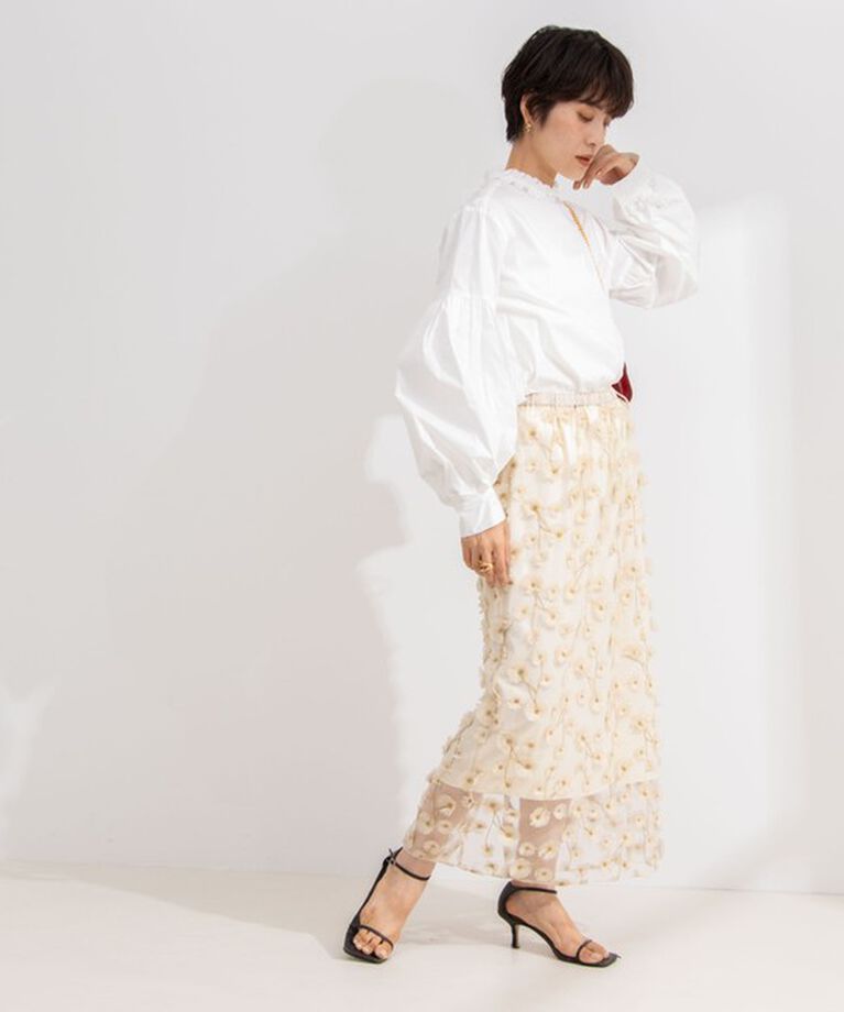 NOLLEY'S「【MARILYN MOON/マリリーンムーン】tuck frill sleeve blouse」|シャツ・ブラウス|