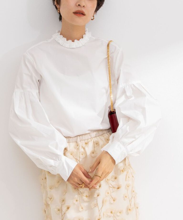 NOLLEY'S「【MARILYN MOON/マリリーンムーン】tuck frill sleeve blouse」|シャツ・ブラウス|