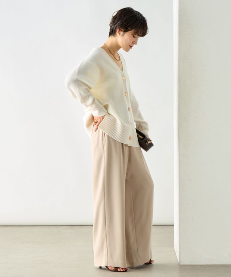 NOLLEY'S「カシミヤ混MUSICゆったりVネックカーディガン 24AW」|カーディガン|