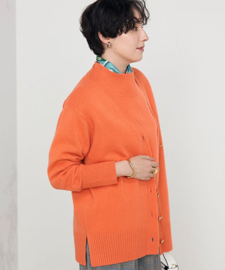 NOLLEY'S「カシミヤ混MUSICゆったりVネックカーディガン 24AW」|カーディガン|