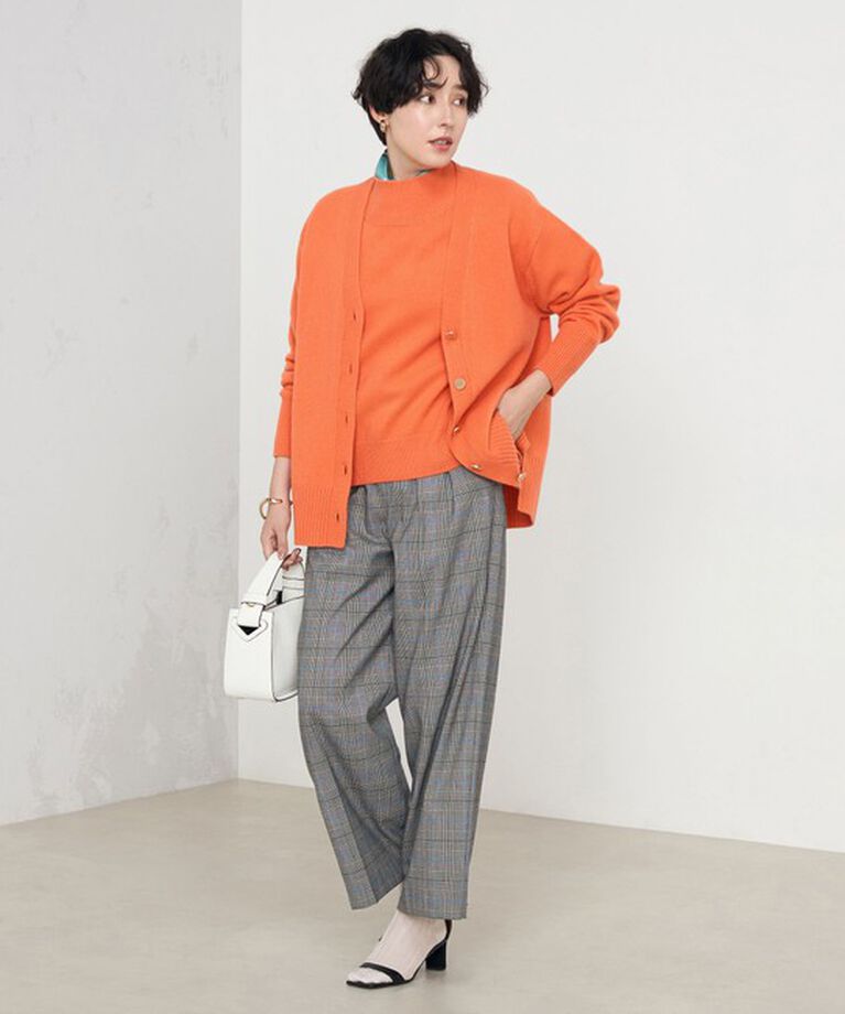 NOLLEY'S「カシミヤ混MUSICゆったりVネックカーディガン 24AW」|カーディガン|