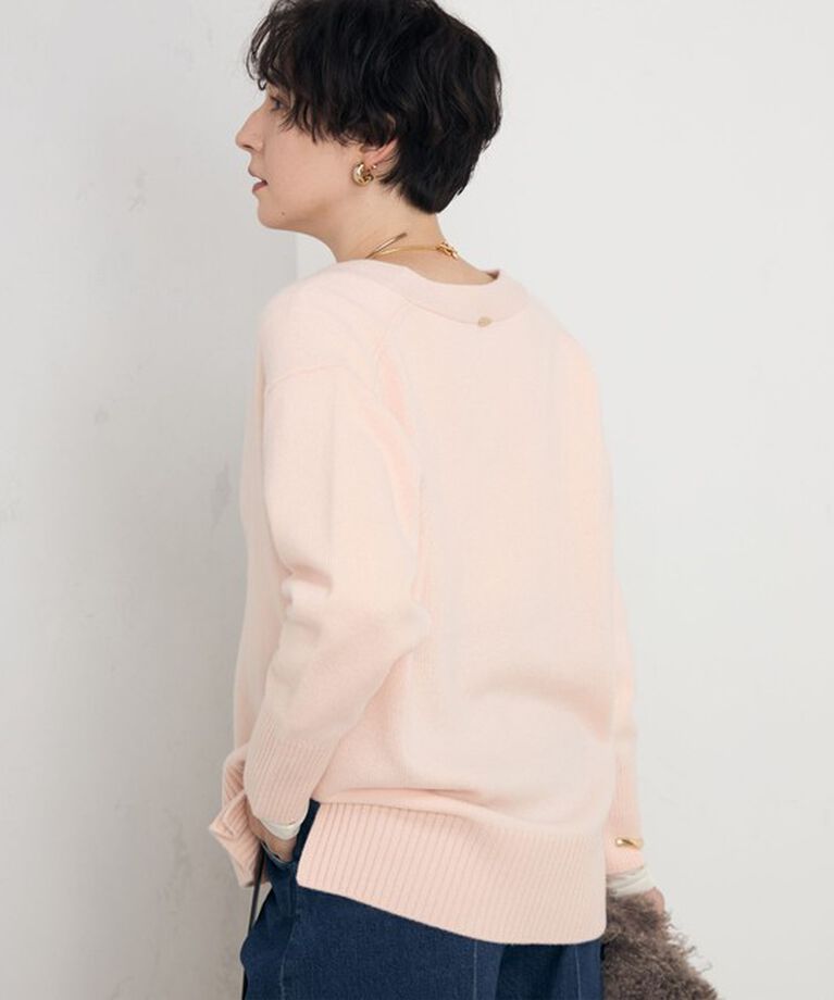 NOLLEY'S「カシミヤ混MUSICゆったりVネックカーディガン 24AW」|カーディガン|