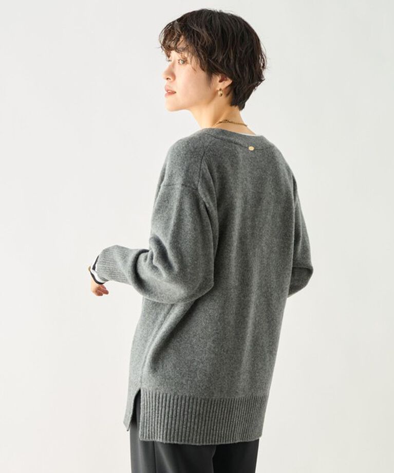 NOLLEY'S「カシミヤ混MUSICゆったりVネックカーディガン 24AW」|カーディガン|