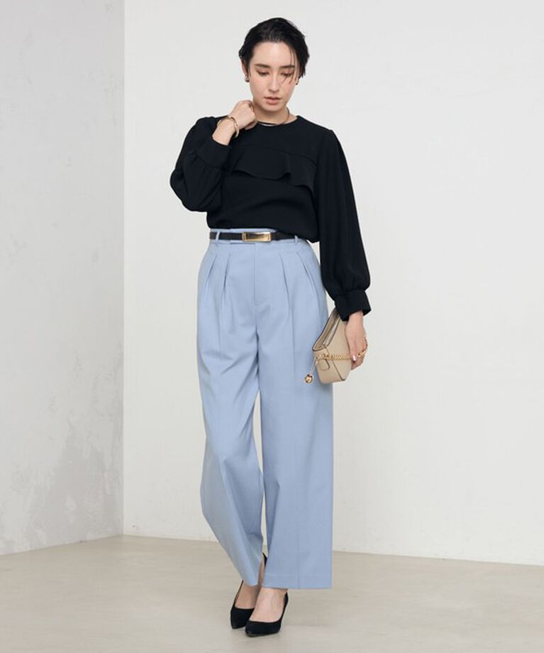 NOLLEY'S「《セットアップ対応》ストレッチツイルワイドパンツ」|その他|