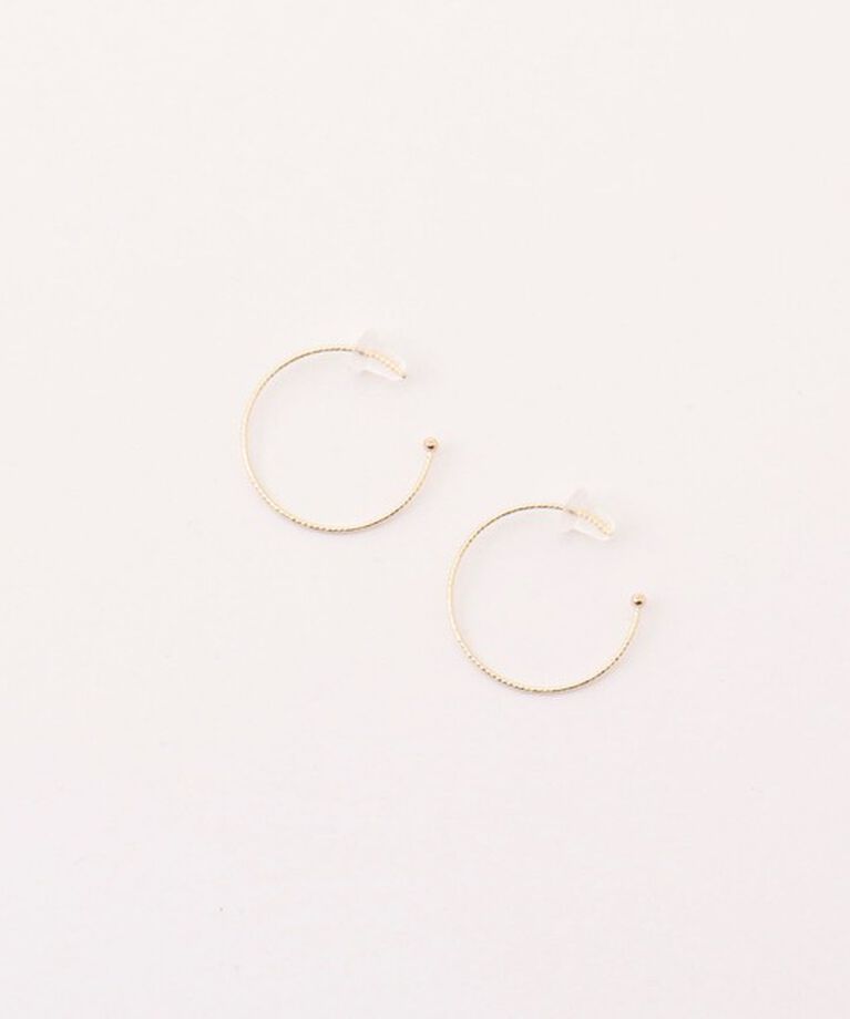 NOLLEY'S「【grace grace/グラスグラス】10K カットワイヤーフープ ピアス」|ピアス|