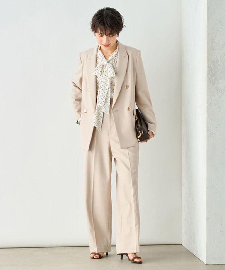 NOLLEY'S sophi「◇【WEB限定サイズあり】《セットアップ対応》ウール混ウォッシャブルダブルジャケット」|テーラードジャケット|