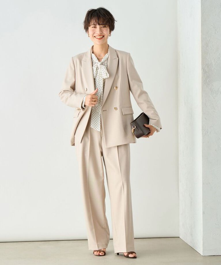 NOLLEY'S sophi「◇【WEB限定サイズあり】《セットアップ対応》ウール混ウォッシャブルダブルジャケット」|テーラードジャケット|