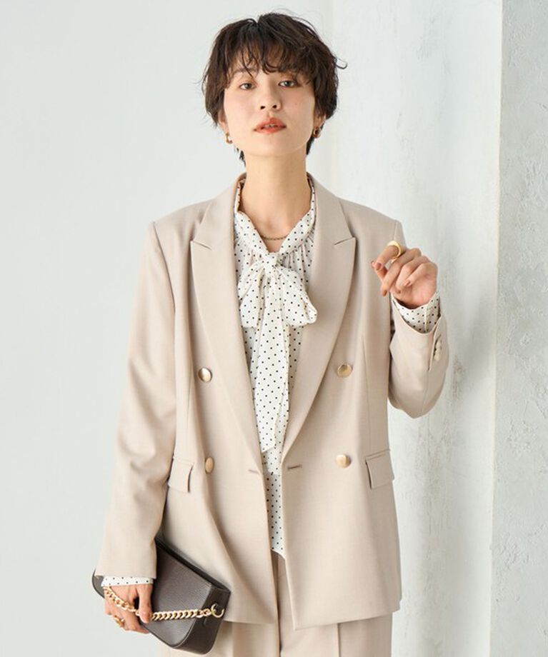 NOLLEY'S sophi「◇【WEB限定サイズあり】《セットアップ対応》ウール混ウォッシャブルダブルジャケット」|テーラードジャケット|
