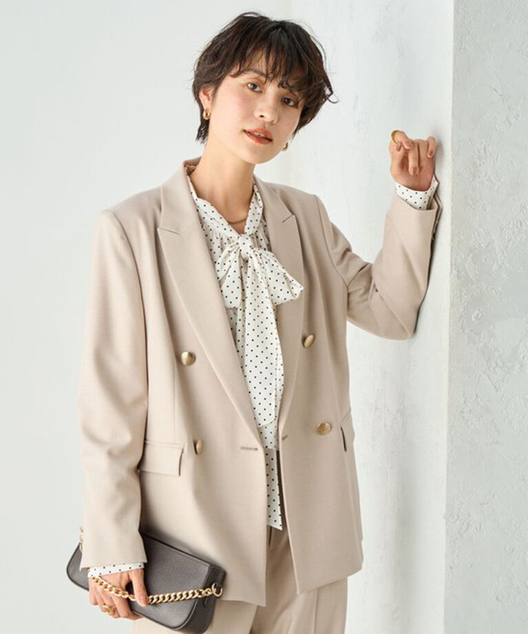 NOLLEY'S sophi「◇【WEB限定サイズあり】《セットアップ対応》ウール混ウォッシャブルダブルジャケット」|テーラードジャケット|