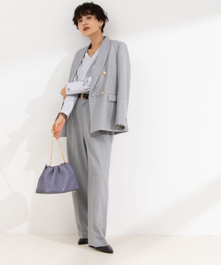 NOLLEY'S sophi「◇【WEB限定サイズあり】《セットアップ対応》ウール混ウォッシャブルダブルジャケット」|テーラードジャケット|