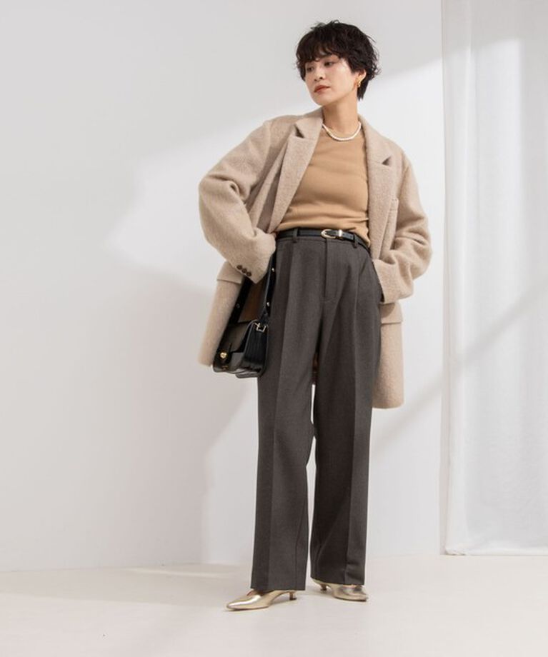 NOLLEY'S「ウォッシャブルウール調愛されイージーワイドパンツ」|その他|