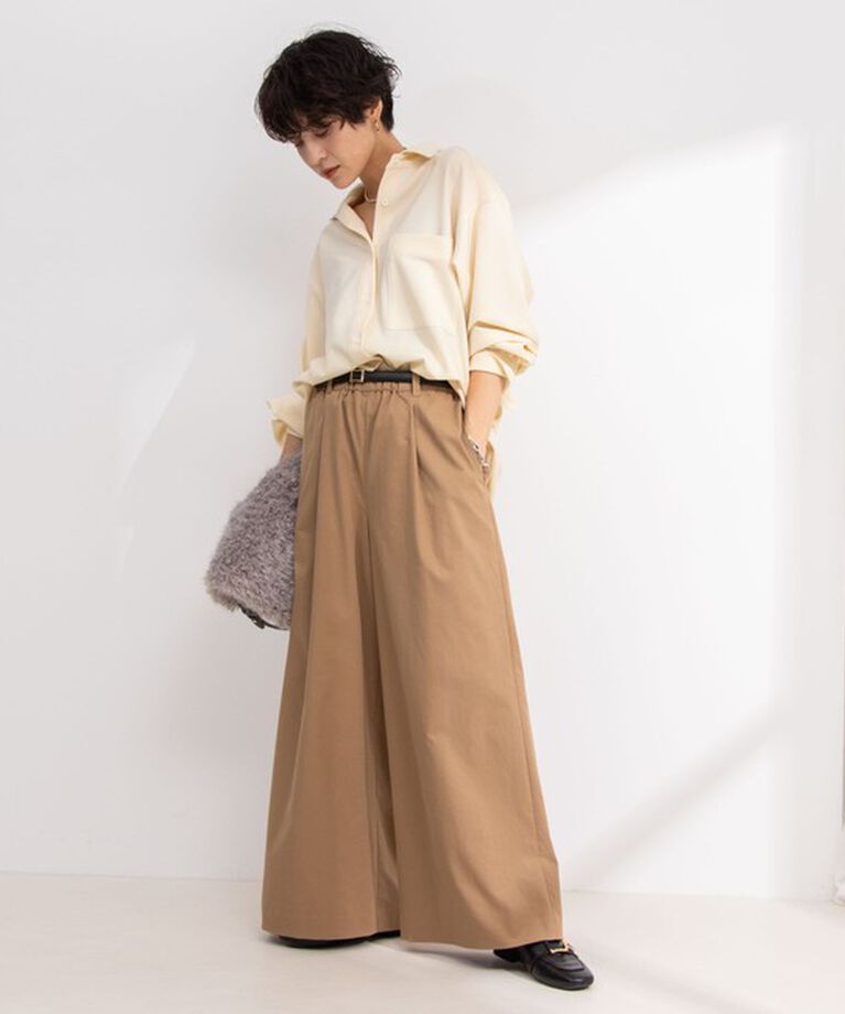 NOLLEY'S「ウォッシャブルイージーケアツイルワイドパンツ」|その他|