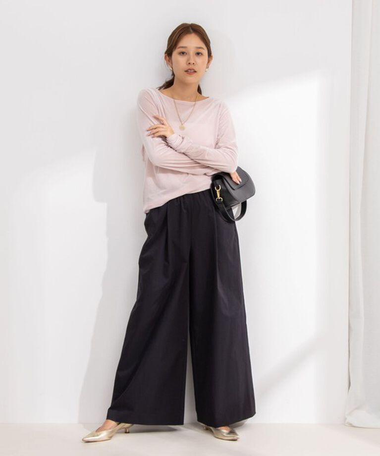 NOLLEY'S「ウォッシャブルイージーケアツイルワイドパンツ」|その他|