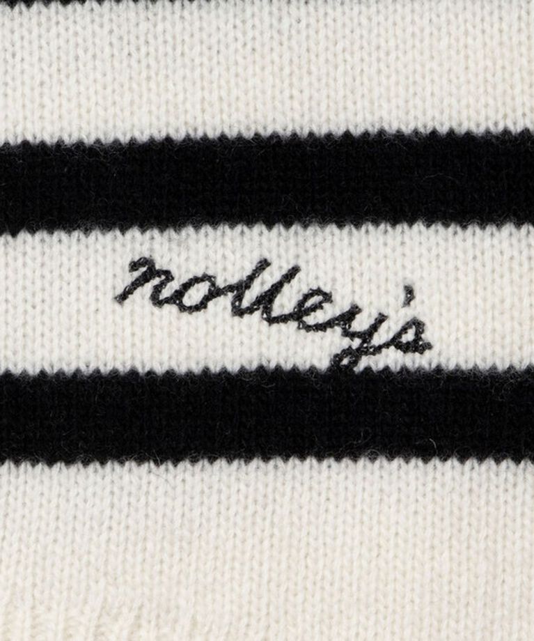 NOLLEY'S「ロゴ刺繍入りVネックプルオーバーニット」|ニット・セーター|