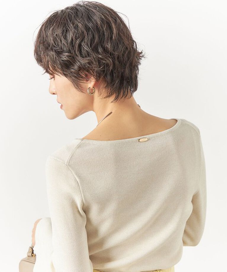 NOLLEY'S sophi「《手洗い可能》アシメネックラメリブプルオーバーニット」|ニット・セーター|