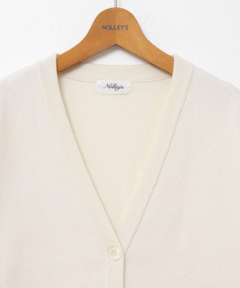 NOLLEY'S「《手洗い可能》スウェット風ニットVネックカーディガン」|カーディガン|