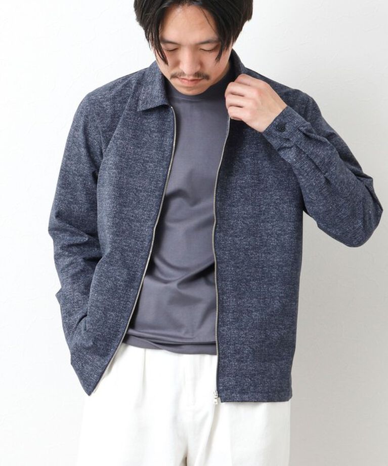NOLLEY'S goodman「【COOL DOTS/クールドッツ】《吸水速乾》ジップシャツブルゾン 25SS」|ブルゾン・スタジャン|ネイビー