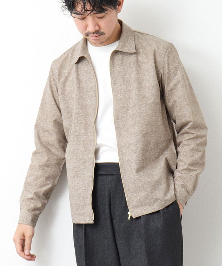 NOLLEY'S goodman「【COOL DOTS/クールドッツ】《吸水速乾》ジップシャツブルゾン 25SS」|ブルゾン・スタジャン|ベージュ