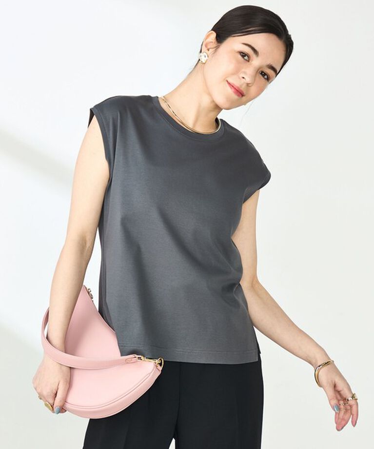 NOLLEY'S sophi「W&W ノースリーブプルオーバーカットソー」|Tシャツ・カットソー|チャコールグレー