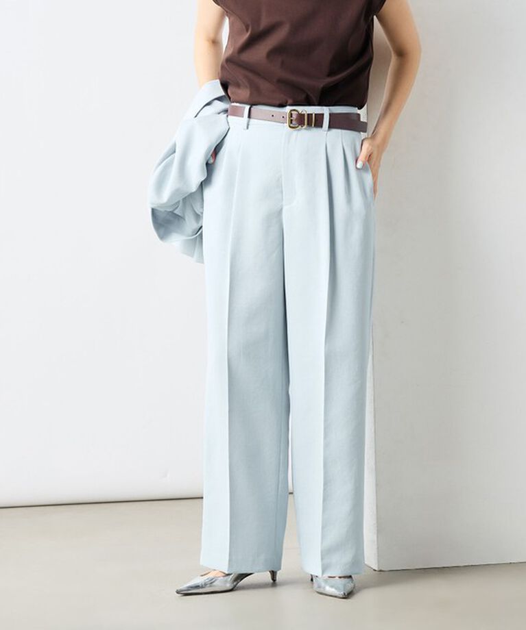 NOLLEY'S sophi「《セットアップ対応》ウォッシャブルライトドライシャンブレーワイドパンツ」|その他|