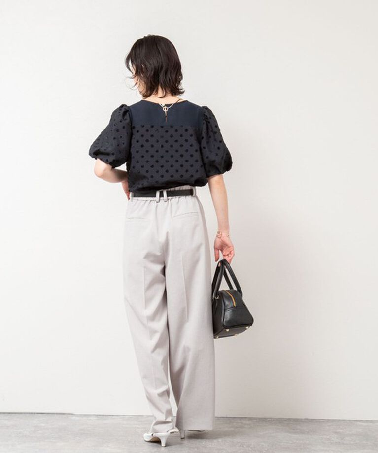 NOLLEY'S sophi「《セットアップ対応》ウォッシャブルライトドライシャンブレーワイドパンツ」|その他|