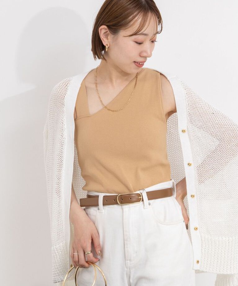 NOLLEY'S「◇【WEB限定】アシンメトリーカップ付きタンクトップ」|タンクトップ|