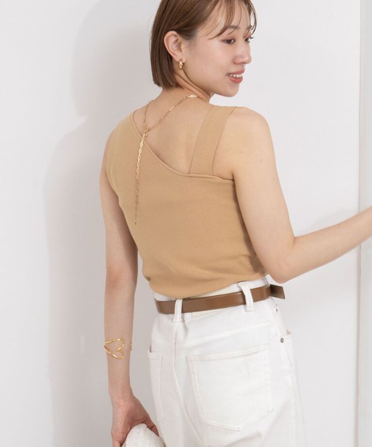 NOLLEY'S「◇【WEB限定】アシンメトリーカップ付きタンクトップ」|タンクトップ|