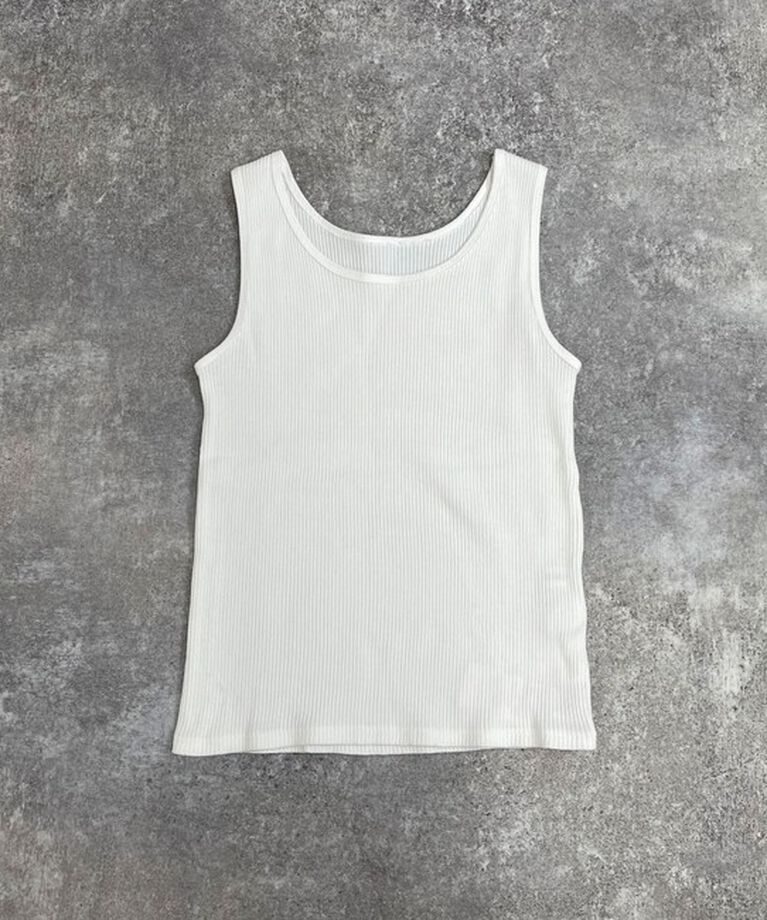 fredy emue「ニットライクテレコタンクトップ」|Tシャツ・カットソー|オフホワイト