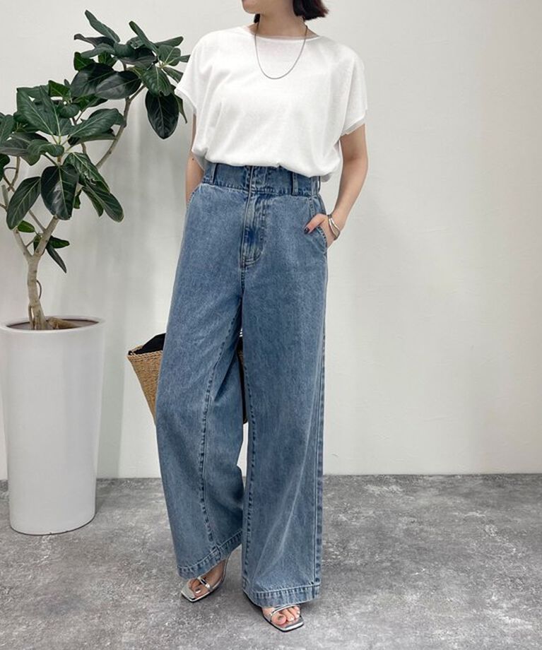 fredy emue「チュール使いフレンチスリーブＴシャツ」|Tシャツ・カットソー|