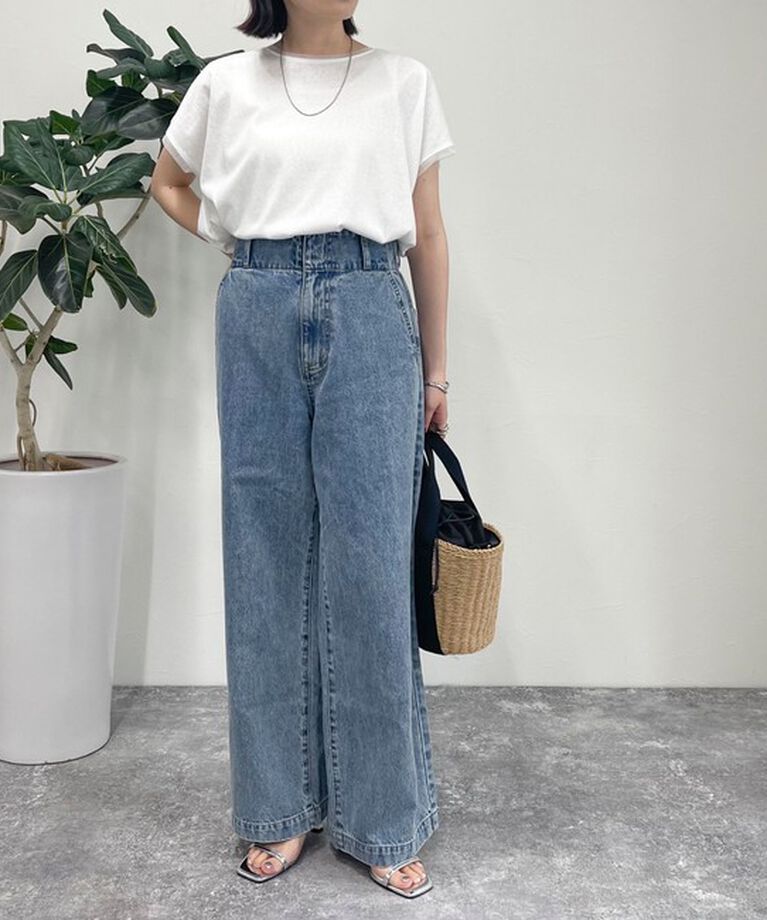 fredy emue「チュール使いフレンチスリーブＴシャツ」|Tシャツ・カットソー|